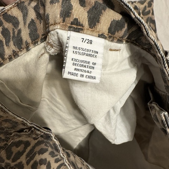 Disclosure Leopard Print Cargo Pants Wide Leg baggy y2k Women's Size 7/28 grunge - Picture 6 of 11